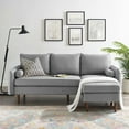 thumbnail image 4 of Modway Revive Upholstered Fabric Right or Left Sectional Sofa in Light Gray, 4 of 13