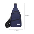 thumbnail image 2 of Xihbxyly Bolso Bandolera Ajustable, Diseño Impermeable, Orificio para Auriculares, Multiusos para Exteriores, Ideal para Viajes de Hombre y Mujer, Tamaño 30 X 17 X 6 Cm., 2 of 6