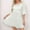 White, variant on LADIGASU Womens Solid Color Loose Waist Short Sleeved Skirt Dress Party Sequin Dress