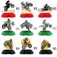 thumbnail image 5 of 9 piezas de decoraciones de cumpleaños para motocicletas, centros de mesa en forma de panal, 5 of 5
