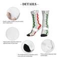 thumbnail image 5 of Athletic Socks Mexico-America Flag Sport Running Calf Socks Crew Socks for Men Women, 5 of 7