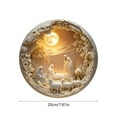 thumbnail image 3 of chaungfeng 7.9 Inch Wooden Nativity Wall Hanging, Round Resurrection Decor Nativity Scene Ornament, for Home Display, Christmas Party Christmas Tree Decoration, 3 of 6