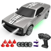 RC Drift Car 2.4GHz 1:20 Scale 4WD 20KM/H High Speed Drifting Tire, LED Lights, 2 Rechargeable Batteries