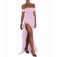 thumbnail image 2 of Robe Moulante à Épaules Dénudées pour Invitée de Mariage, Fente Haute, Robe Formelle, Cocktail, Fête, Bal, Longues Robes, Rose G, 2 of 9