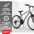 thumbnail image 4 of Huffy 24” Rock Creek Mountain Bike, Fits Riders 58” - 70”, Gray, Youth, Boy’s, 4 of 12