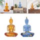 thumbnail image 1 of 2x estatua de Buda meditando, estatuil, escultura, decoración para el hogar y oficina, manualidades azules Baoblaze Estatua de Buda de resina, 1 of 8