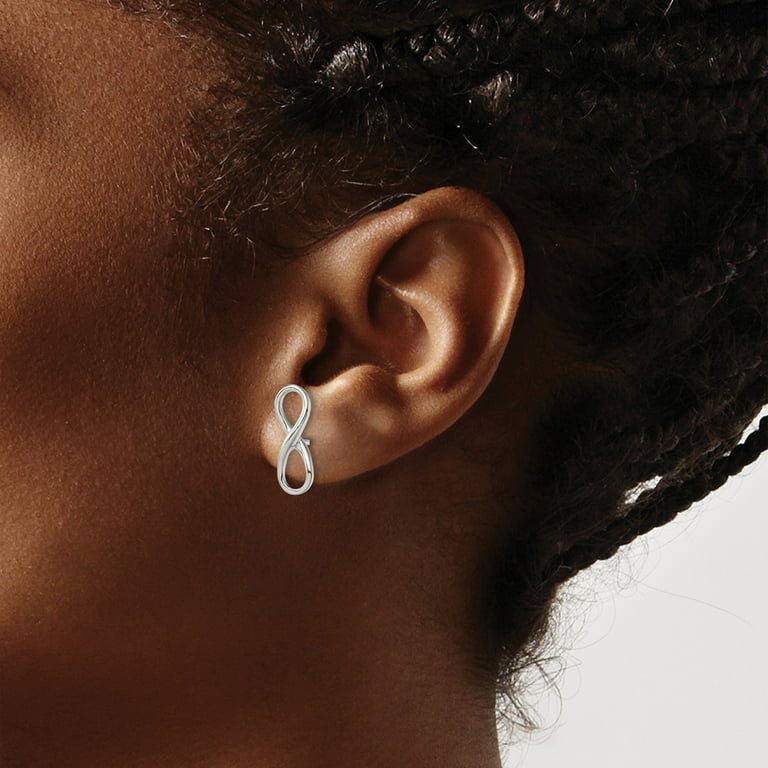 Infinity Post Stud Earrings Polished Sterling Silver Infinity Post Stud Earrings Polished Sterling Silver