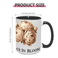 thumbnail image 3 of 15oz 'Peace In Bloom' Peony Ceramic Mug - A Serene Floral Sipper, 3 of 8