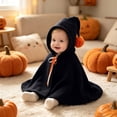 thumbnail image 2 of Ulitacool Boy'S Coats Halloween Hooded Loose‑Fit Cape For Holiday Party Dress‑Up Toddler Trend Tops Black, 2 of 5