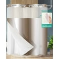 thumbnail image 3 of No Hook Shower Curtains, Brown White Ombre Standard Shower Curtains with Snap in Liner, Vintage Minimalist Country Gradient Waterproof Washable Fabric Bathroom Shower Curtain Sets, 66" x 72", 3 of 7