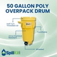 thumbnail image 4 of Spillkit Emergency Response Wheeled Universal Spill Kit - Includes 50 Gallon Drum, Absorbent Pads & Socks, Disposal Bag, & Safety Equipment, 4 of 7