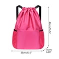 thumbnail image 3 of Taotanxi Drawstring Backpack Water Resistant Sports Gym Bag Drawstring Bags Swim Backpack for Men Women Hot Pink, 3 of 3