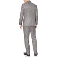 thumbnail image 7 of Adam Baker by Needle & Stitch 12965 Mens 3-Piece Peak Lapel Modern Fit Suit- Medium Grey - 36R, 7 of 7
