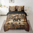 thumbnail image 2 of Erosebridal 3D Bear Bedding Sets King Size, Rustic Farmhouse Comforter Sets with Sheets, Woodland Wildlife Decor, Reversible, 2 of 6