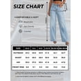 thumbnail image 3 of EMMIOL Women's High-Waisted Seamed Wide-Leg Jeans Stretchy Vintage Washed Denim Pants Casual Y2K Streetwear Trousers, 3 of 9