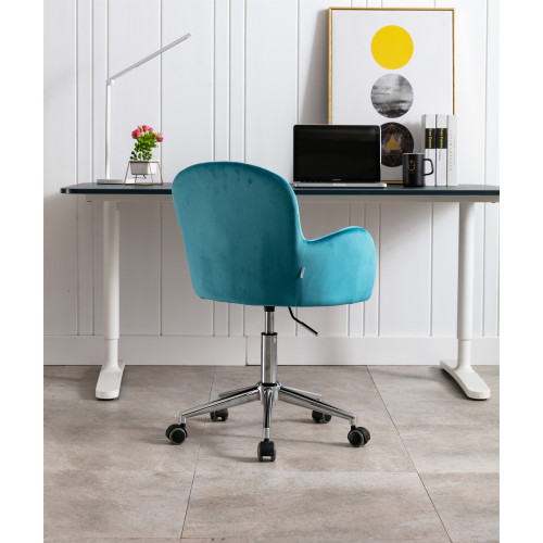Shell Back Swivel Chair Buy Velvet 360° Swivel Shell Chair, Modern Upholstered Mid-Back Office ...