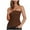 Brown, variant on Timegard Tube Top for Women Sleeveless Side Split Slim Comfy Irregularly Casual Solid Color Tee Fashion