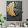 thumbnail image 4 of UXIEQU 12x16 Inch 2D Flat Sun Moon Cracked Texture Wall Art Celestial Rustic Spiritual Boho Home Decor, 4 of 8