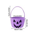 thumbnail image 3 of Purple Rope Storage Basket, Trick Or Treat Basket, Halloween Gift Basket, Halloween Party Favors for Student, 9X8X8 Inch Jack O Lantern Pumpkin Woven Tote Bag, Multi-Functional, 3 of 7