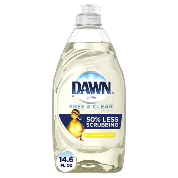 Dawn Free & Clear Liquid Dish Soap, Lemon Essence Scent, 14.6 fl oz