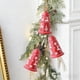 thumbnail image 4 of xihome Pack de 2 campanas navideñas de hierro forjado con diseño festivo nevado - Adornos rojos para colgar en la ventana, ideales para la decoracin navideña del hogar., 4 of 6