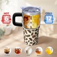 thumbnail image 6 of Leopard 20oz Stainless Steel Tumbler with Handle and Straw – Insulated Travel Cup with Sliding Lid, 360° Full Wrap Printed Mug for Home, Outdoor & Sports Use, 6 of 6