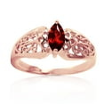 thumbnail image 3 of Galaxy Gold 14K Rose Gold Natural Marquis-Shaped Garnet Filigree Solitaire Ring - January Birthstone - Energy & Devotion - Sizes 5.5 to 11 - Fine Jewelry for Women, 3 of 3