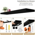 thumbnail image 4 of Sorbus Extra Long Floating Rectangle Shelves – 35" L x 9" D x 1.5" H Faux Wood Wall Shelves, 4 of 7