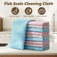 thumbnail image 3 of ZOUSSIQI 5 PCS Streak-Free Miracle Cleaning Cloths - Reusable, 2025 New Fish Scale Microfiber Towels Magic Cleaning Cloths, Highly Absorbent Cleaning Rags for Cars Home Kitchen Cleaning CA919-46217, 3 of 6