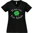 thumbnail image 3 of Inktastic Kiss Me I'm Irish Women's Plus Size V-Neck T-Shirt, 3 of 5