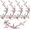 5pcs White, variant on 5pcs Cherry Blossom Patches, Cherry Blossom Iron On Patch Embroidery Flower Vines, Decal Decoration for Hats, Shirts, Shoes, Jeans and Bags