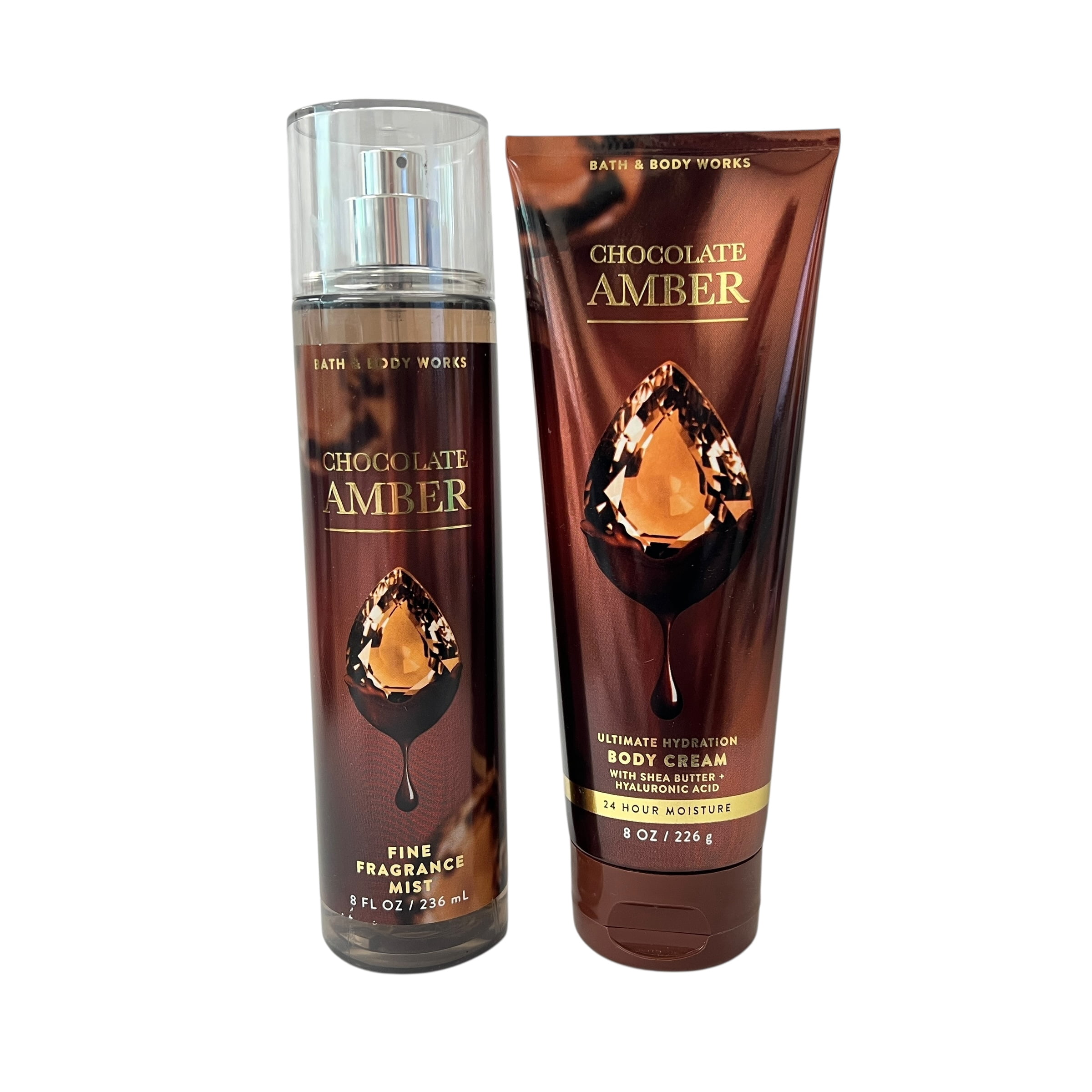 Bath & Body Works Chocolate Amber Mist & Body Cream Set - Walmart.com