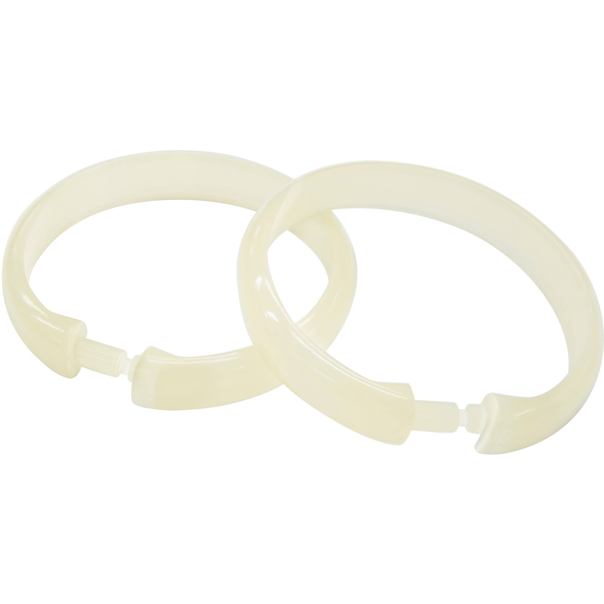 Ivory Shower Curtain Rings 12 Piece By Mainstays Walmart