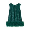 thumbnail image 6 of YOUYEDIAN Toddler Girls Sequin Dress A-Line Sparkly Sleeveless Wedding Gown Party Dresses for Girls (Green, 4-5 Years), 6 of 6