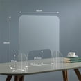 thumbnail image 3 of 26" Desktop Square Protective Shield Divider Clear Plexiglass, 3 of 5