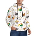 thumbnail image 2 of Lsque Funny Chicken Pattern Casual Men's Hoodie,Hooded Sweatshirt with Kangaroo Pocket,Pullover Hoodie-XX-Large, 2 of 7
