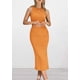 thumbnail image 3 of Conjunto de Falda de Dos Piezas para Mujer PRETTYGARDEN Amarillo Brillante Talla L, 3 of 8