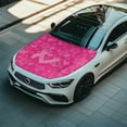 thumbnail image 3 of Uorisanigo Car Hood Cover Floral Pink Ribbon Car Bonnet Banner for Cars SUV Sedan Removable Stretch Hood Wrap Cloth Front Hoods Protection Covers Easy to Install Auto Accessories, 3 of 7