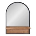 thumbnail image 2 of Kate and Laurel Owing Framed Arch Mirror with Shelf, Black 24x32, 2 of 7