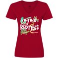 thumbnail image 3 of Inktastic Mother of Reptiles Cute Turtle, Lizards, Snake Women's V-Neck T-Shirt, 3 of 5