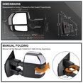 thumbnail image 4 of Spec-D Tuning Chrome Power Heated Tow Mirrors w/ Temperature Sensor + LED Signal Compatible with 2017-2019 Ford F250 F350 F450 Super Duty Left + Right Pair, 4 of 7