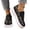Black, variant on Willtoo Women’s Floral Print Platform Sneakers, Lace Up Low Top Faux Leather Shoes, Thick Chunky Sole Floral Casual Walking Sneakers