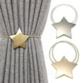 thumbnail image 1 of Amarres metálicos para cortinas - sujetadores magnéticos ajustables para cortinas finas o gruesas, sujetos de aleación de 40 cm, oro y plata, 1 pieza, 1 of 8