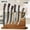 8PCS-B, variant on Stainless Steel Kitchen Knife Set, 8pcs Handmade Forged Chef Knives with Wooden Magnetic Block, Boning Utility Butcher Knives & Carbon Steel Sharpener
