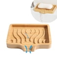 thumbnail image 3 of Bandeja Porta Jabón de Bambú, Jabonera de Madera con Drenaje Automático para Bañera, Hotel, Decoración del Hogar, 3 of 5