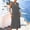 Gray, variant on Dxzfnsa Womens Summer Maxi Dresses Women's Cotton Linen Drawstring Tank Sundresses Casual V Neck Sleeveless Boho Flowy Beach Dresses