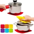 thumbnail image 2 of HZKAICUN Silicone Trivet Mats Pot Holders for Kitchen Hot Dishes Hot Pads Spoon Rest Garlic Peeler Jar Opener Multipurpose Kitchen Tool 6.88''x6.7" Silicone Trivet Pot Mat (Set of 6), 2 of 5