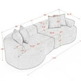thumbnail image 6 of CKEASEAN 113'' Oversized Chenille Curved Sofa Sectional, Modern 4-Seater Extra Deep & Wide Seat Cloud Couch with 4 Throw Pillows, No Assembly Required, Comfy Boneless Couches for Living Room, 6 of 11