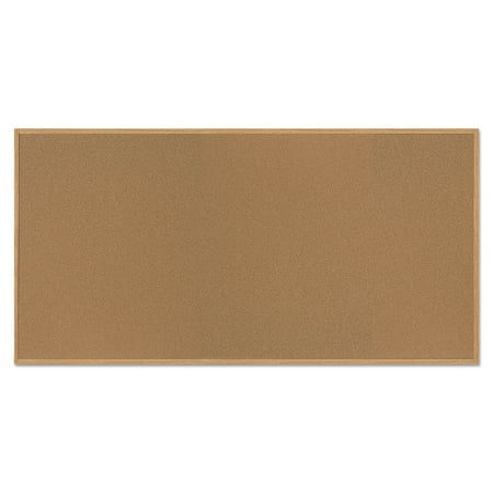 Mastervision Value Natural Cork Bulletin Board, 96" x 48", Oak Frame