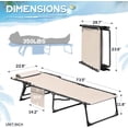 thumbnail image 3 of WLXIANG Lounge Beach Chair for Adults, Outdoor Sun Tanning Chair, Portable Folding Camping Lay Chaise Lounge Chairs for Outside Beach Pool Reading, Sunbathing (1, Beige), 3 of 8